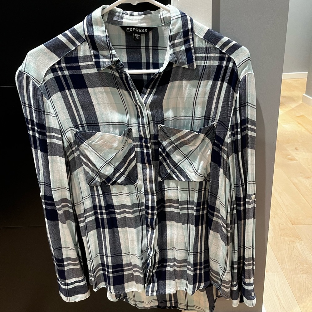 Express Plaid Button Down Shirt